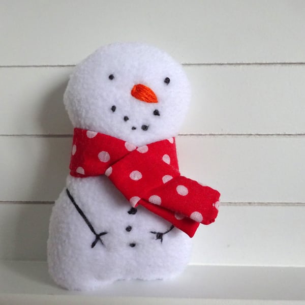 hand sewn snowman