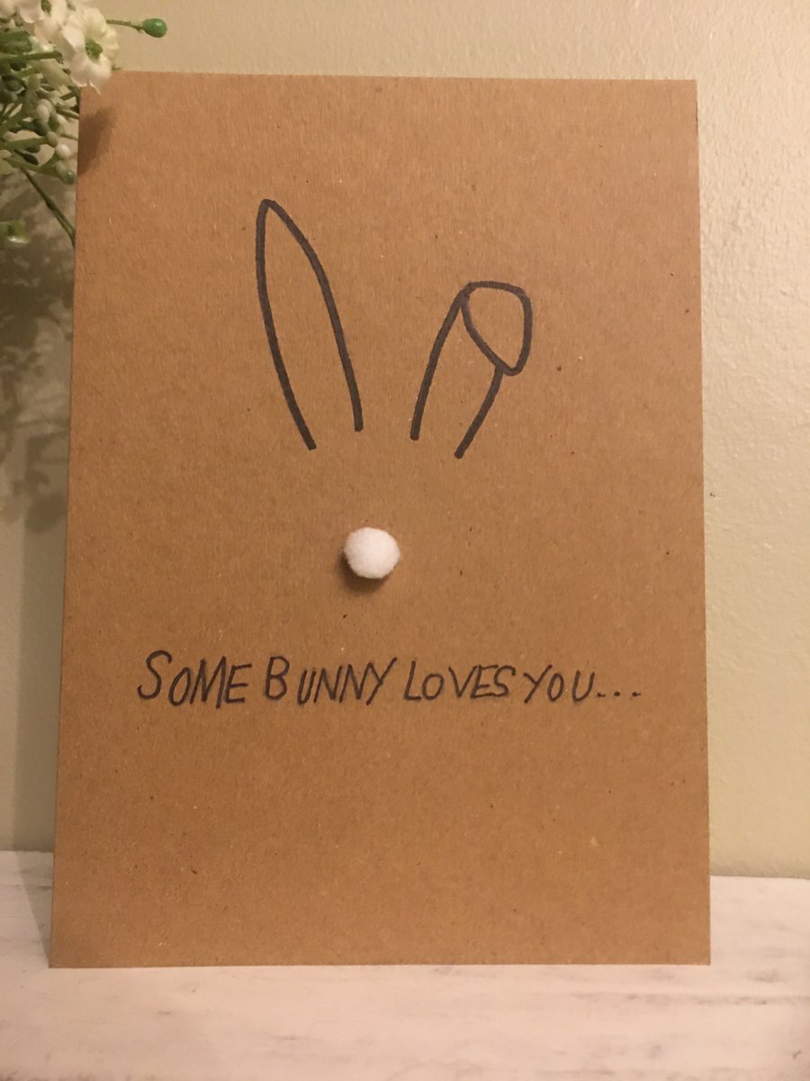 Easter Card - Easter Bunny Card - Pom Pom 