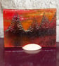 "Red Sky" -  A Fused Glass Picture - 9250 - Image 3
