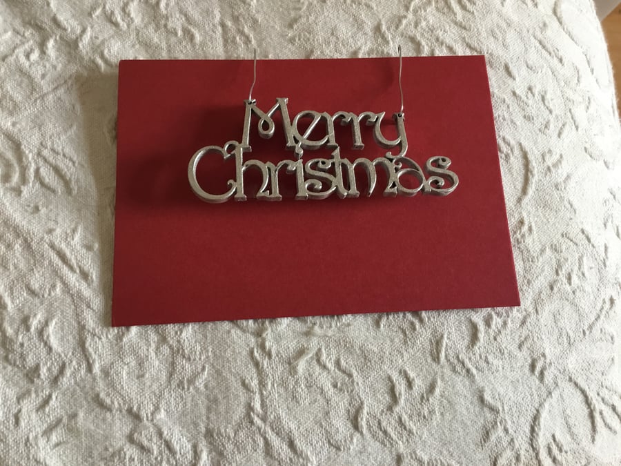 Merry Christmas card. Card with decoration. CC443
