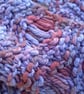 Lacy Twisted Mobius Cowl in Hand-dyed Pima Cotton Purple Plum - Image 2