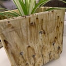 Square planter with unusual glaze effect