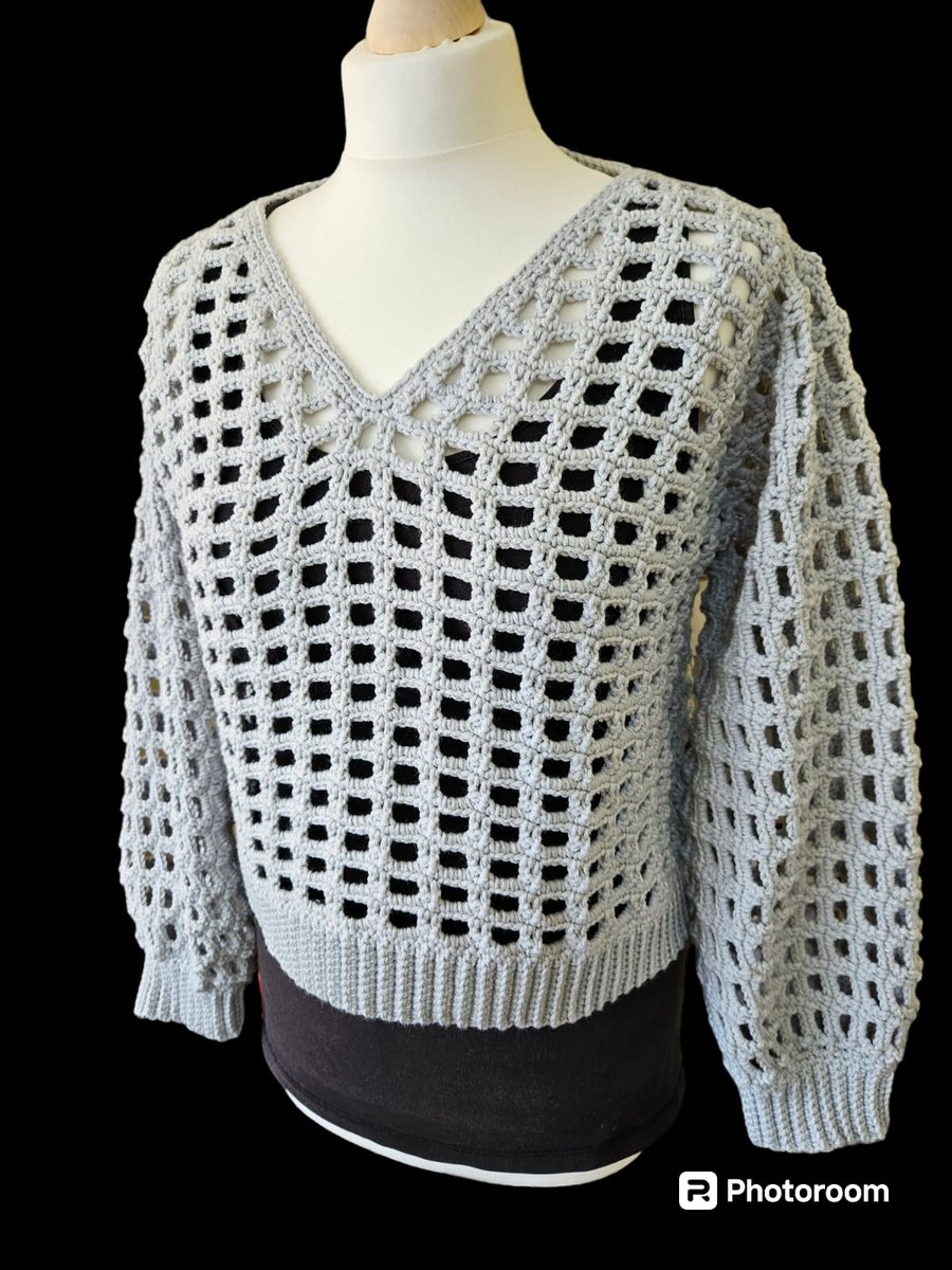 Crochet spring summer Mesh Jumper