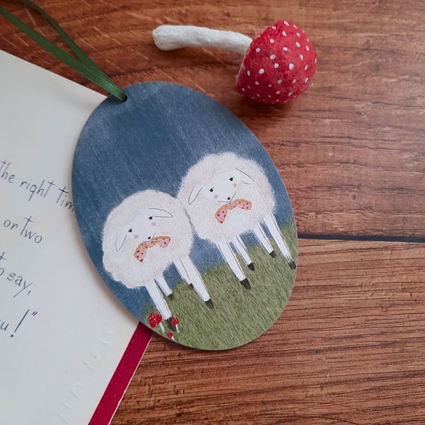 Wooden Sheep Hanging Decoration