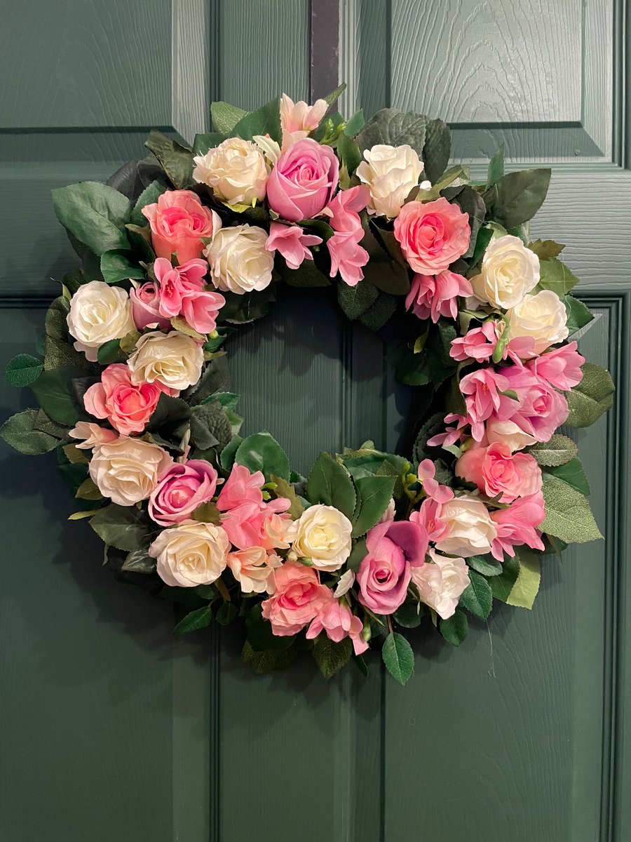 Handmade Spring Door Wreath, Luxury wreaths,18 Inch 