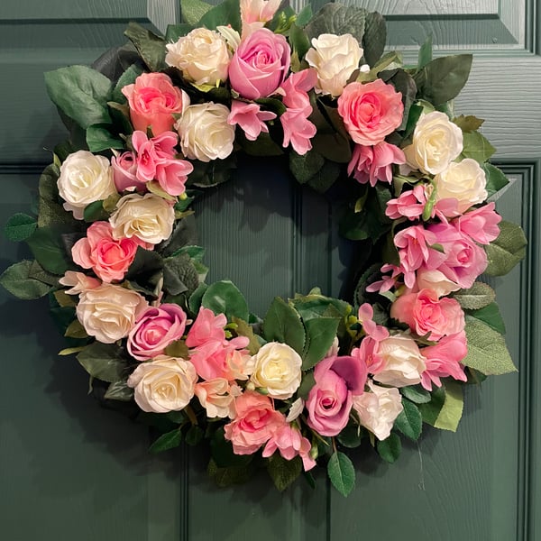 Handmade Spring Door Wreath, Luxury wreaths,18 Inch 