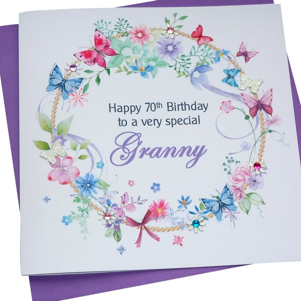 Handmade Personalised Floral Birthday Card