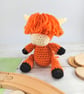 Crochet Highland Cow Plush Toy: Handmade Acrylic Softie - Image 3