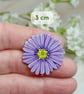 Purple Aster Brooch, Handmade September Birth Flower Pin, Birthday Gift - Image 4