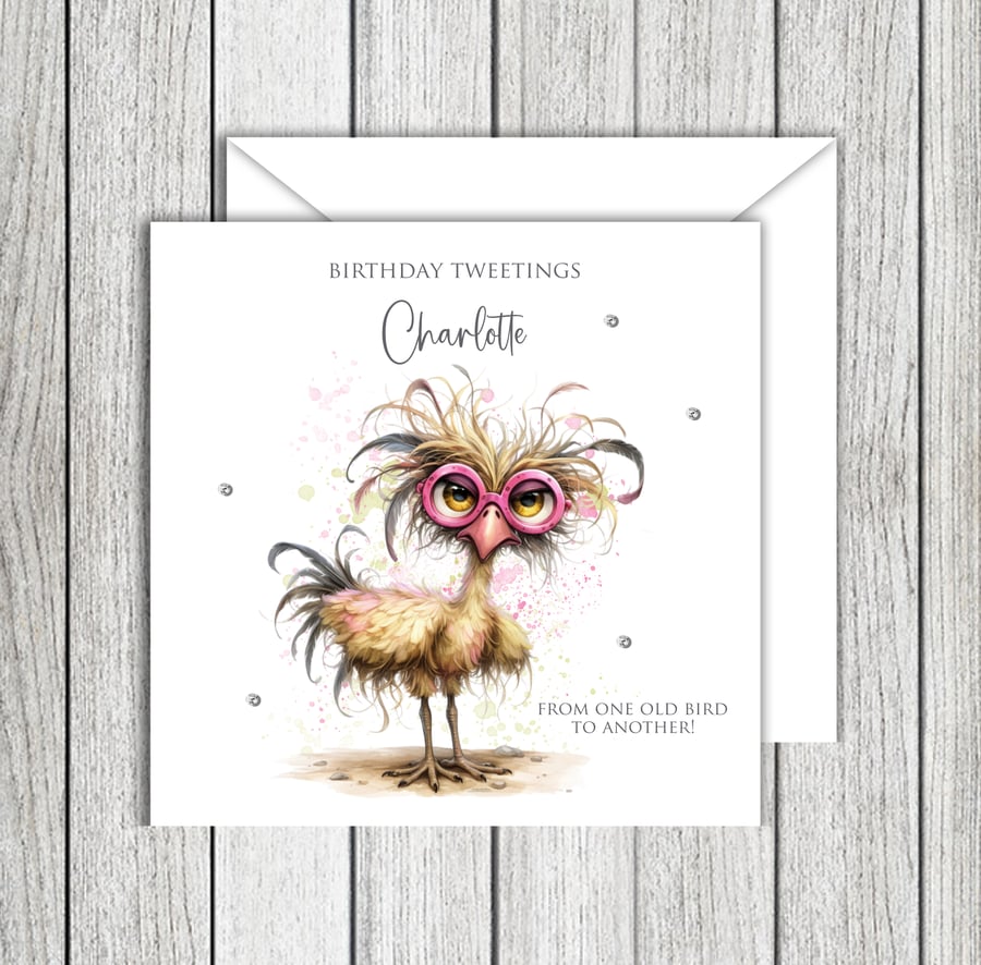 From One Old Bird To Another Birthday Card