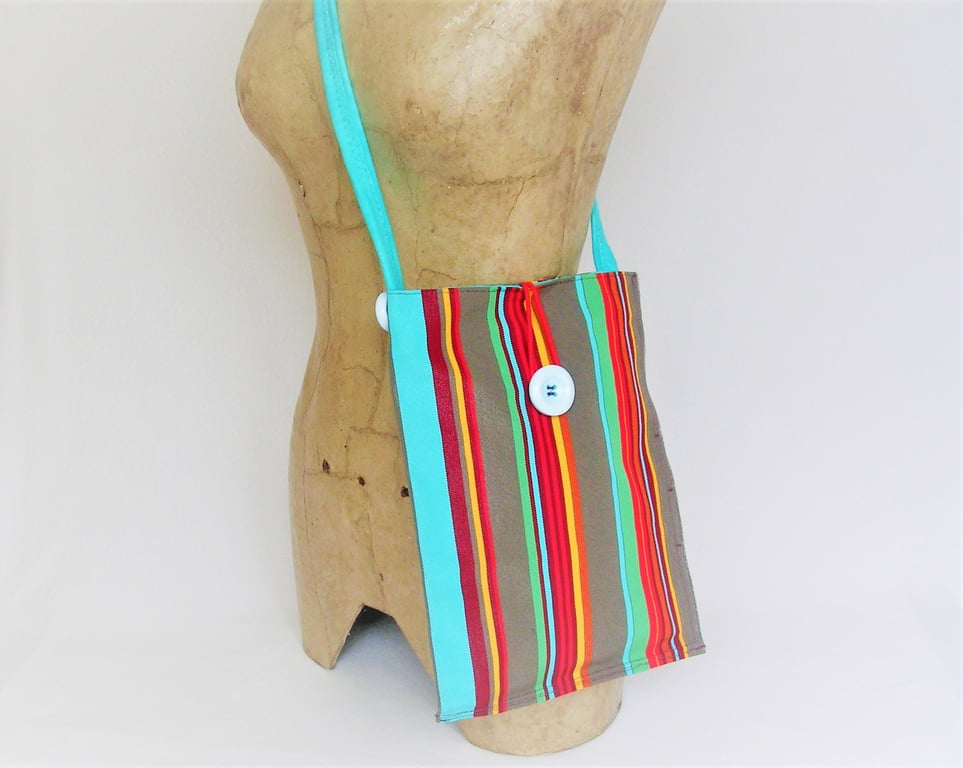 SMALL BAG, minimalist, bright, striped, lightweight cross body or shoulder Bag