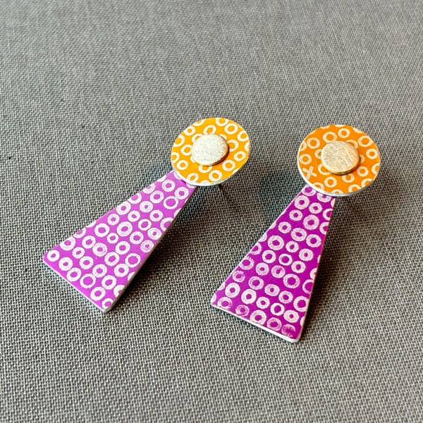 Multi way long colour drop earrings
