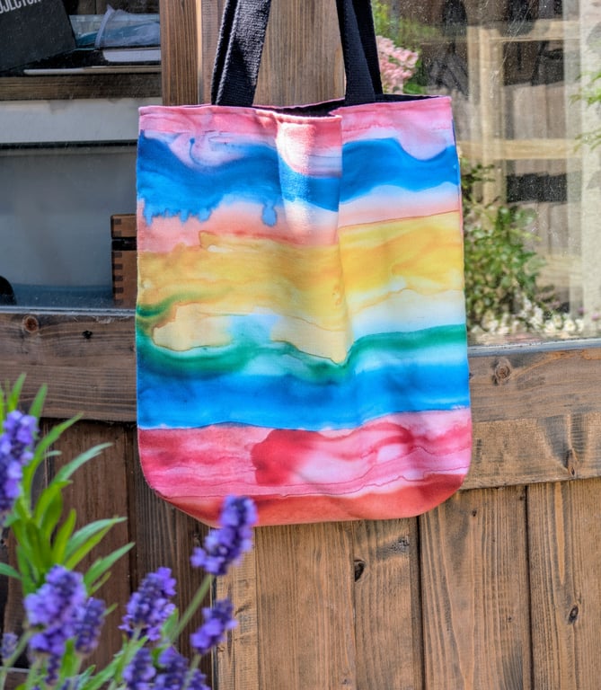 Tote Bag abstract sunshine beach design.