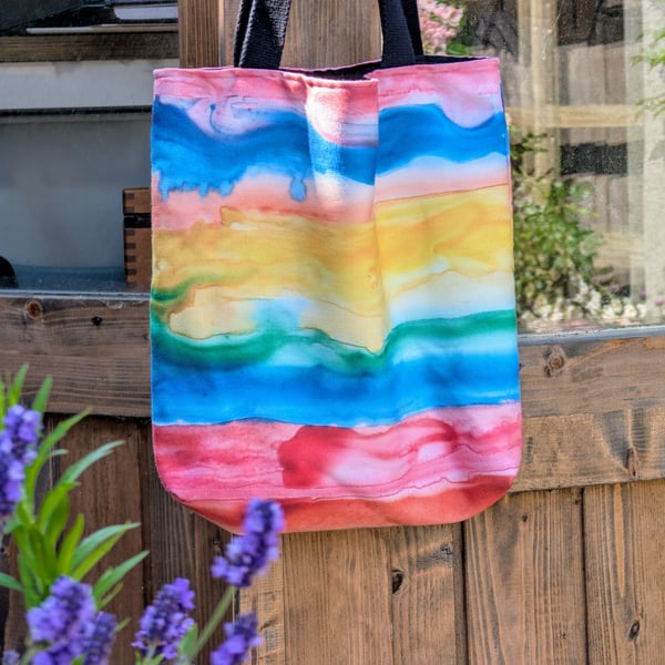 Tote Bag abstract sunshine beach design.