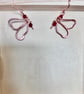 Butterfly Dark Ruby Crystal Earrings - Dangle  - Image 4