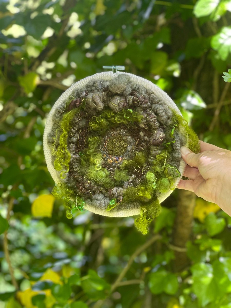 Moss Hand Woven Circular Wall Hanging