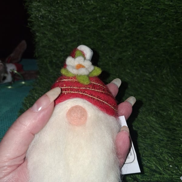 Needle felted Gnome Brooches Pins Clips Handmade