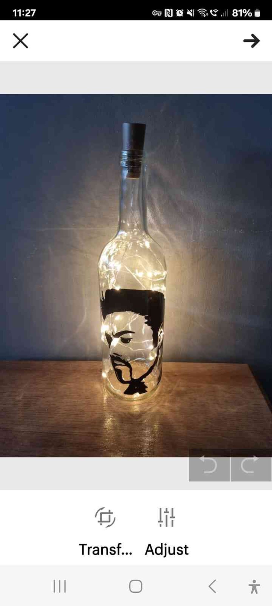 George Michael light bottle