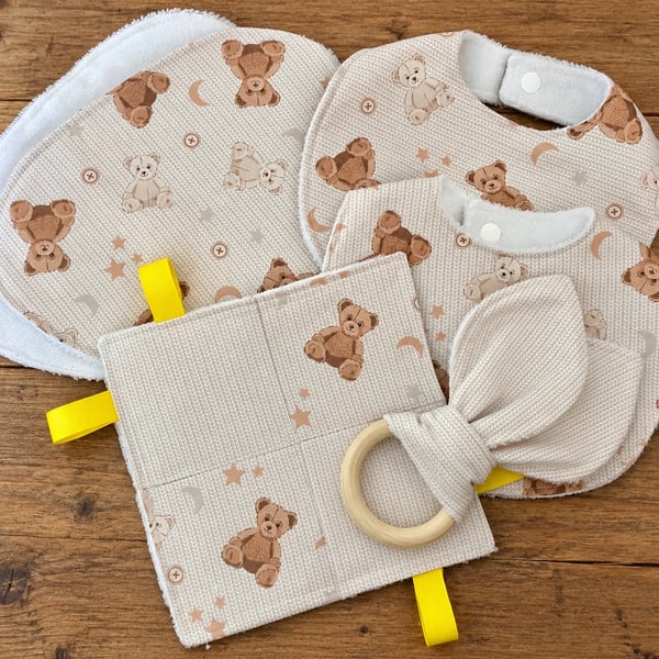 Five piece Teddy Bear Design baby set - Baby Gift Set - Baby Shower Gift