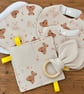 Five piece Teddy Bear Design baby set - Baby Gift Set - Baby Shower Gift