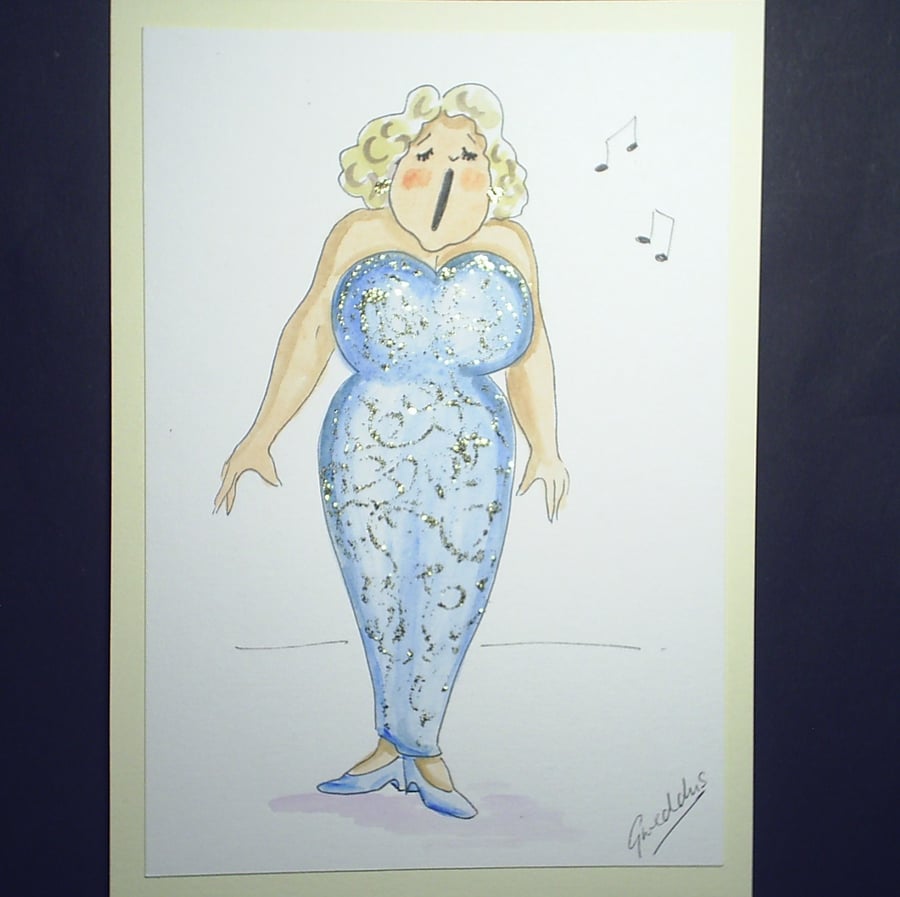 cartoon lady singer