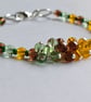 Amber Forest - Handcrafted Amber and Green Cluster Bracelet - Image 6