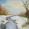 original art hand painted landscape watercolour ( ref F 349 )