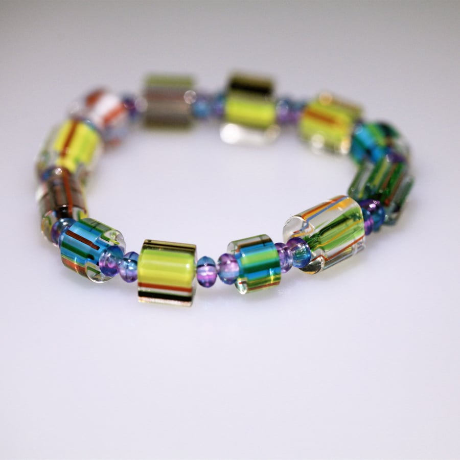 Candy Cane Bead Bracelet