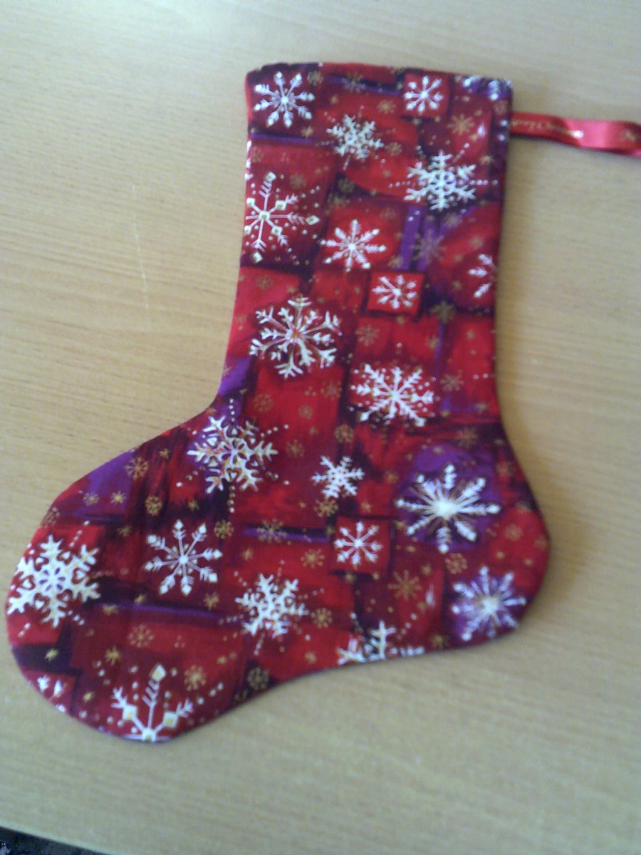 Snowflakes 10.5 inch stocking