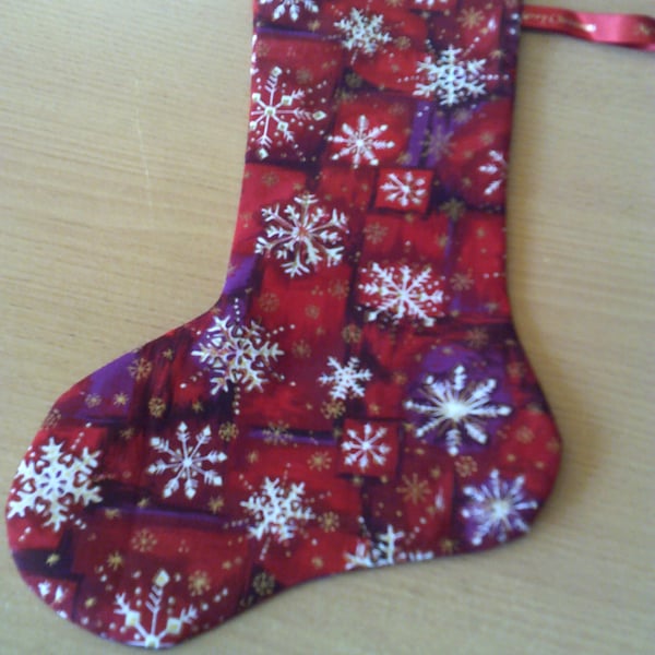 Snowflakes 10.5 inch stocking