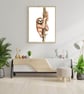 Sloth wall print, watercolour Sloth wall decor, Sloth funny art print - Image 4