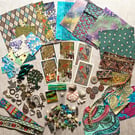 Huge mixed media craft material destash, gift for crafters, craft kit