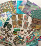 Huge mixed media craft material destash, gift for crafters, craft kit