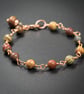 Picasso jasper and copper gemstone handmade drop earrings , Pisces jewelry - Image 10