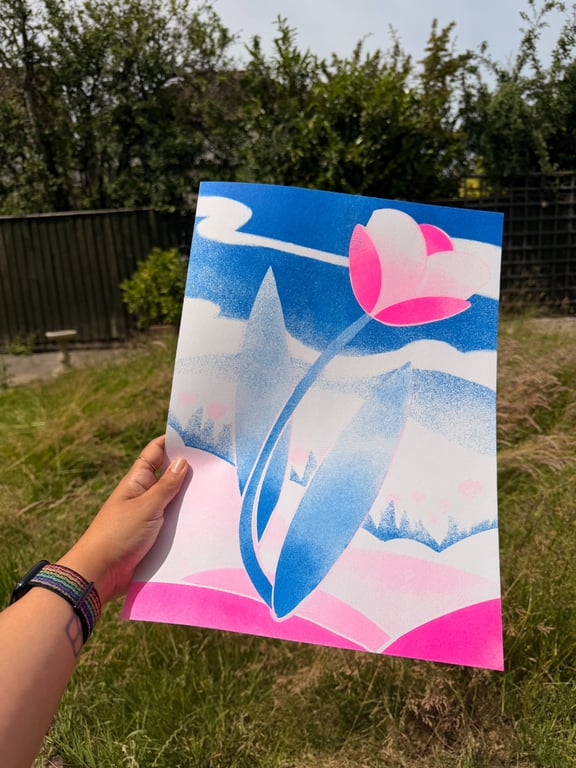 "Tulipa" A3 Risograph Wall Art