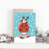 Christmas card blank  Puffin Christmas Rudolph jumper 