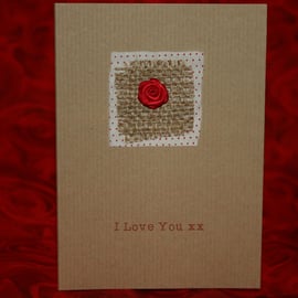 Red Rose Love Card 