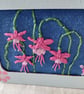 Hand embroidered flowers small upcycled painted picture frame  - Image 2
