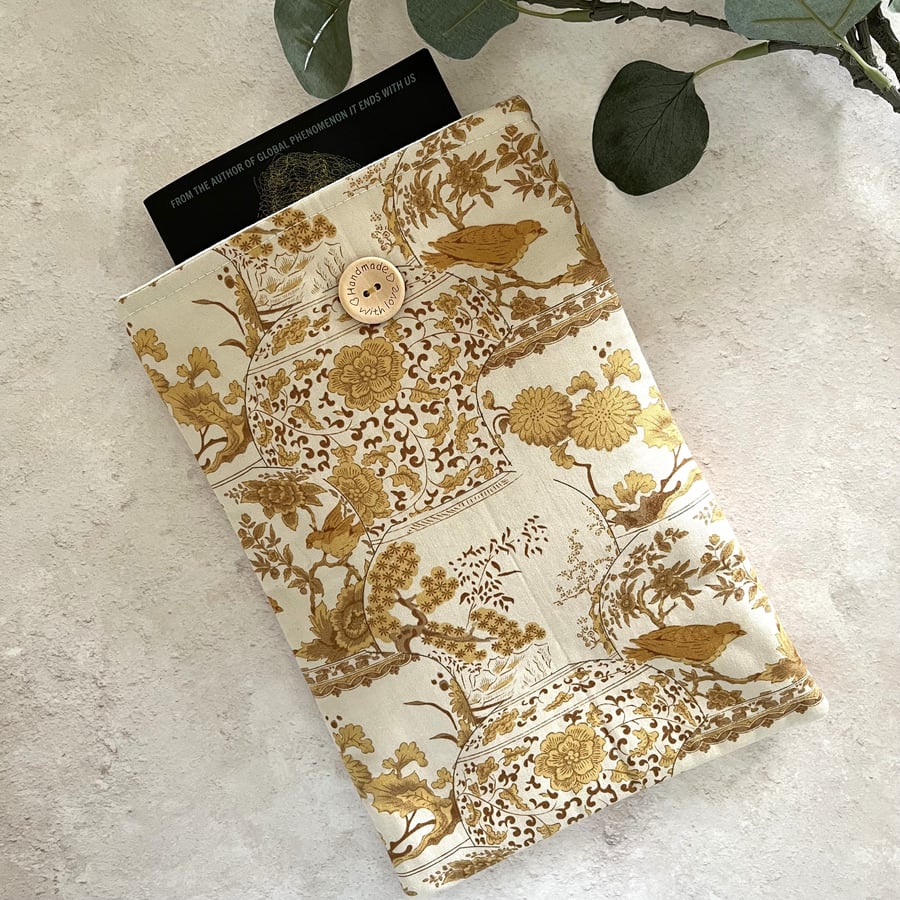 Bird Design Fabric Book Sleeve0