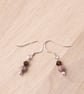  Gemstone crystal earrings - Leopardskin agate sterling silver tiny earrings - Image 3