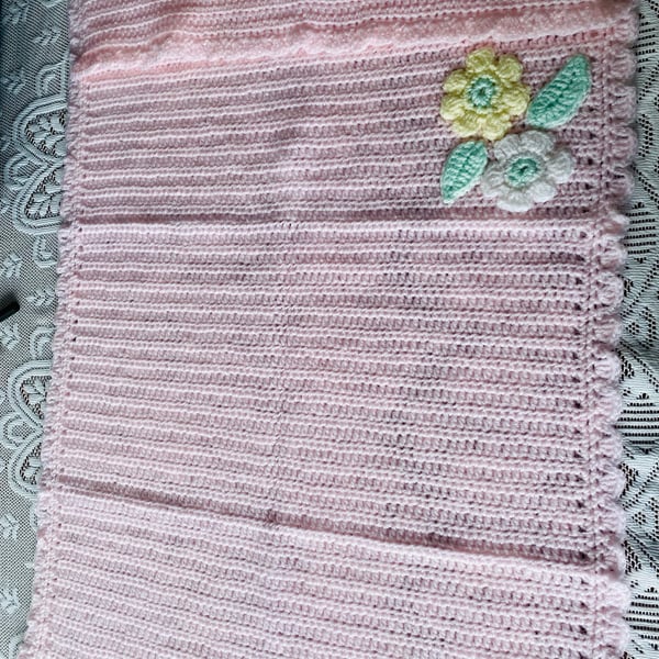 Crochet Cot or Pram  Blanket