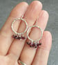 Garnet earrings, January birthstone, Deep red gemstone dangle earrings - Image 4