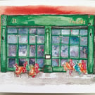 Frederiks Hope St bar Liverpool watercolour print