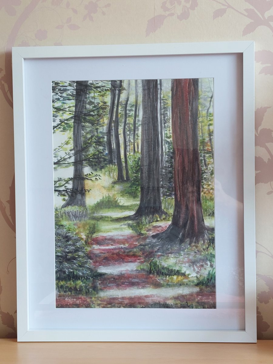 Center parcs watercolour print, from my original painting of the forest Souvenir