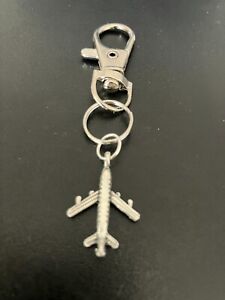 aeroplane keyring bag charm zip puller swivel clip on key chain lanyard