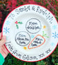 Hand Painted Personalised Ceramic Christmas Eve Plate, Unique Pottery Xmas Eve  - Image 1