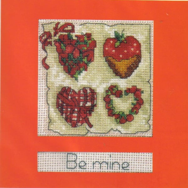 Be Mine Cross Stitch Card Kit