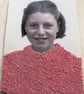 Embroidered Vintage Postcard - 'Pink' Girl mixed media art