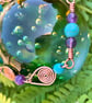Handmade Third eye chakra bracelet  Amethyst Howlite and Copper  - Image 2