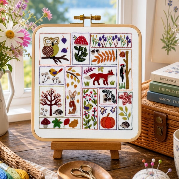 Autumn Splendour Hand Embroidery PDF Pattern